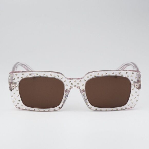 NEW Celine CL4213IS 27E ANIMATION XMAS Crystal Brown Rectangle Women Sunglasses - Picture 1 of 9